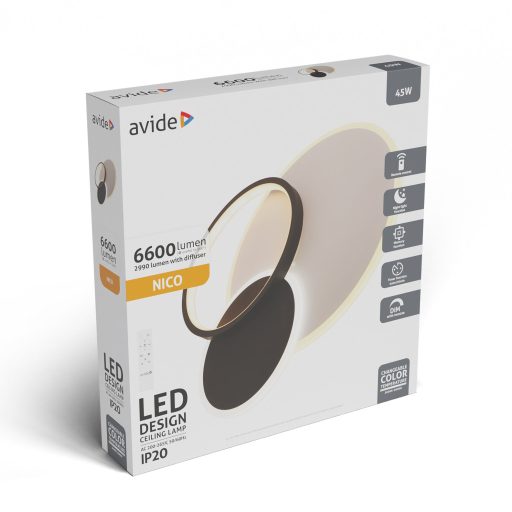 Avide Design Mennyezeti Lámpa Nico RF Távirányítóval (ADO3S-NICO-2.4G)