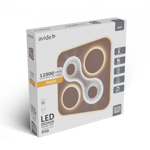Avide Design Mennyezeti Lámpa Philip 85W(42,5+42,5) RF Távirányítóval (ADO3S-PHI-2.4G)