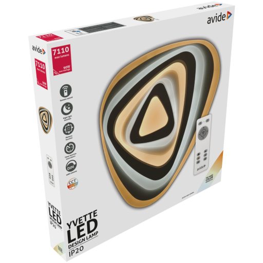 Avide Design Mennyezeti Lámpa Yvette 90W(45+45) RF Távirányítóval (ADO3S-YV-2.4G)