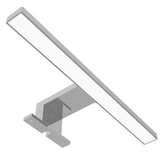   Avide LED Tükörvilágító Lámpa Szögletes Króm Műanyag 300mm NW 4000K 5W IP44 (ALML-B30-C-5W)