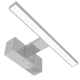   Avide LED Tükörvilágító Lámpa Szerelődobozzal Szögletes Króm Műanyag 300mm NW 4000K 5W IP44 (ALML-B30-C-5WB)