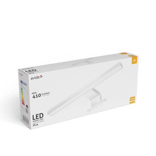 Avide LED Tükörvilágító Lámpa Szögletes Króm Műanyag 300mm NW 4000K 5W IP44 (ALML-B30-C-5W)