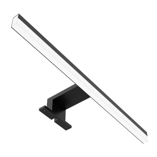 Avide LED Tükörvilágító Lámpa Szögletes Fekete Alu 400mm NW 4000K 8W IP44 (ALML-B40-AB-8W)