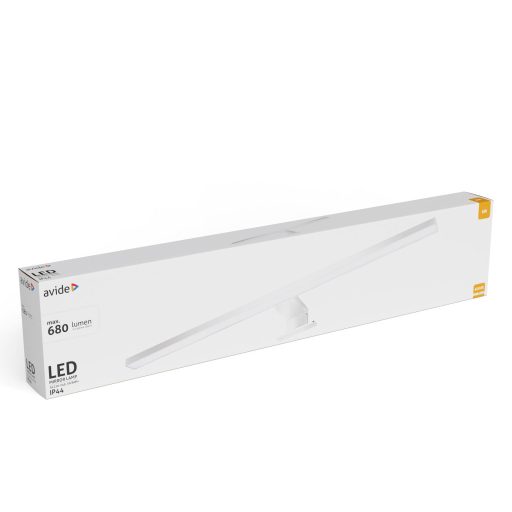 Avide LED Tükörvilágító Lámpa Szögletes Króm Műanyag 600mm NW 4000K 8W IP44 (ALML-B60-AC-8W)