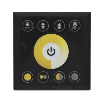   Avide 2 zónás érintőpaneles vezérlő, CCT LED szalaghoz, 2.4G, 5V-24V Fekete (ALSA-24V-CCTTP-2Z-B)