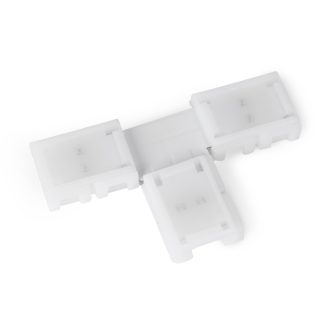   Avide LED Szalag 12-24V T elosztó elem, forr.mentes, fehér-2eres, 8mm (10 db-os csom.) (ALSA-BTC-2P-2835-8MM-10)