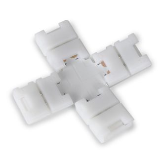   Avide LED Szalag 12-24V X elosztó elem, forr.mentes, fehér-2eres, 8mm (10 db-os csom.) (ALSA-BXC-2P-2835-8MM-10)