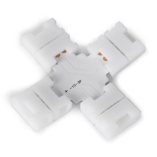 Avide LED Szalag 12-24V X elosztó elem, forr.mentes, CCT-3 eres, 10mm (10 db-os csom.) (ALSA-BXC-3P-2835-10MM-10)