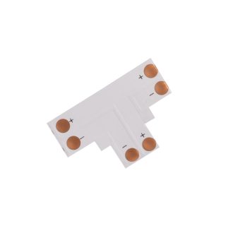   Avide LED szalag kiegészítő - Forrasztásmentes T csatlakozó, alkalmas SMD 2835/3528 szalaghoz, 8MM - egyszínű (10 darabos csomag) (ALSA-TC-2P-2835-10)