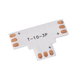   Avide LED Szalag 12-24V T elosztó elem, forr.mentes, CCT-3 eres, 10mm (10 db-os csom.) (ALSA-TC-3P-2835-10MM-10)