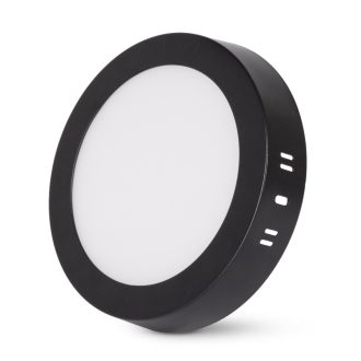   Avide LED Falra Szerelhető Kerek Mennyezeti Lámpa ALU 12W CCT IP44/IP20 Fekete (AMSMPCCT-R-12W-ALU44-B)