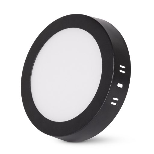 Avide LED Falra Szerelhető Kerek Mennyezeti Lámpa ALU 12W CCT IP44/IP20 Fekete (AMSMPCCT-R-12W-ALU44-B)