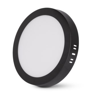   Avide LED Falra Szerelhető Kerek Mennyezeti Lámpa ALU 18W CCT IP44/IP20 Fekete (AMSMPCCT-R-18W-ALU44-B)