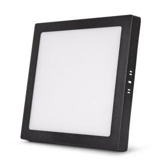   Avide LED Falra Szerelhető Négyzetes Mennyezeti Lámpa ALU 24W CCT IP44/IP20 Fekete (AMSMPCCT-S-24W-ALU44-B)