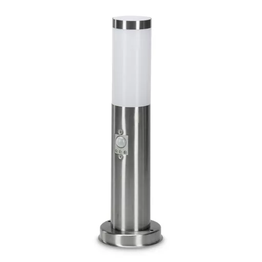 Avide kültéri álló lámpa Boca 1xE27 PIR 450mm IP44 Szatén Nikkel (AOLPE27-BOC-S-SN)