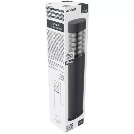 Avide kültéri álló lámpa Delmar 1xE27 500mm IP44 Antracit (AOLPE27-DEL-AN)