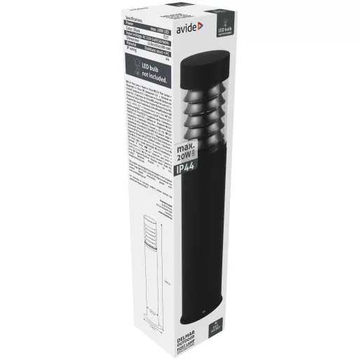 Avide kültéri álló lámpa Delmar 1xE27 500mm IP44 Fekete (AOLPE27-DEL-B)