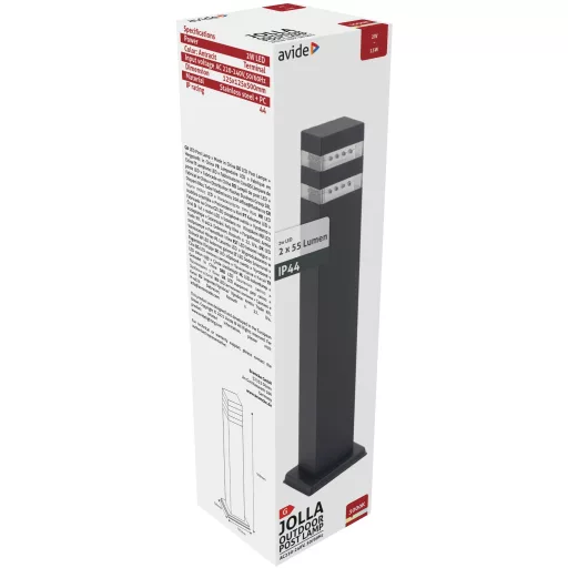 Avide kültéri álló lámpa Jolla LED 2W WW 500mm IP44 Antracit (AOLPL-JL-WW-AN)