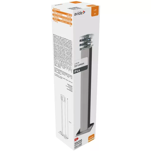 Avide kültéri álló lámpa Solana LED 1.5W NW 500mm IP44 Szatén Nikkel (AOLPL-SOL-NW-SN)
