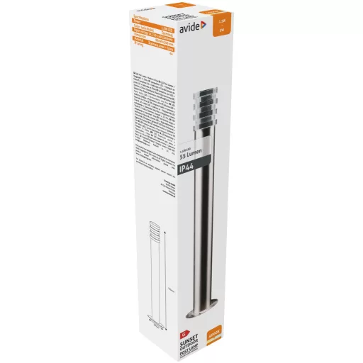 Avide kültéri álló lámpa Sunset LED 1.5W NW 500mm IP44 Szatén Nikkel (AOLPL-SUN-NW-SN)