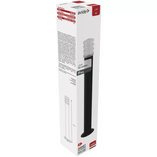 Avide kültéri álló lámpa Sunset LED 1.5W WW 500mm IP44 Fekete (AOLPL-SUN-WW-B)