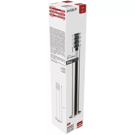Avide kültéri álló lámpa Sunset LED 1.5W WW 500mm IP44 Szatén Nikkel (AOLPL-SUN-WW-SN)