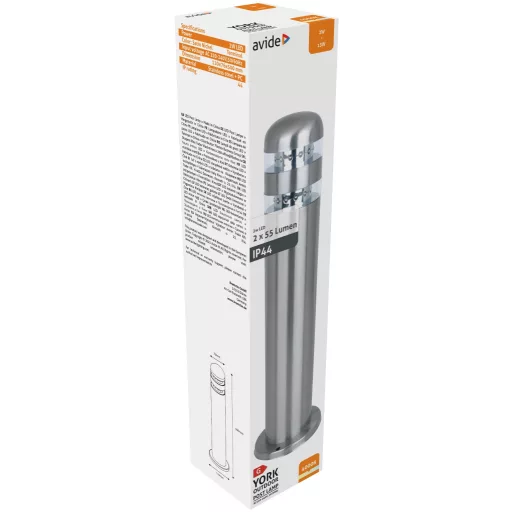 Avide kültéri álló lámpa York LED 2W NW 500mm IP44 Szatén Nikkel (AOLPL-YK-NW-SN)