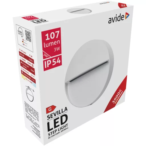 Avide kültéri lépcső lámpa Sevilla LED 3W WW IP54 110mm (AOLS3WW-SEV)