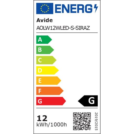 Avide kültéri fali lámpa Siraz LED 12W NW mozgásérzékelővel IP54 (AOLW12WLED-S-SIRAZ)