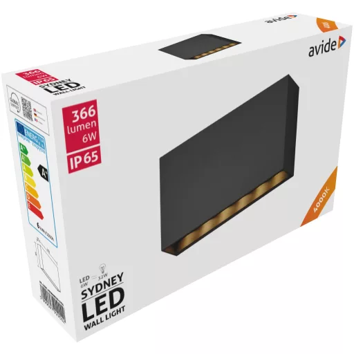 Avide kültéri fali lámpa Sydney LED 6W NW IP65 200mm (AOLW6WLED-SYDL)