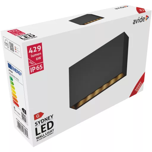 Avide kültéri fali lámpa Sydney LED 6W WW IP65 200mm (AOLW6WW-SYDL)