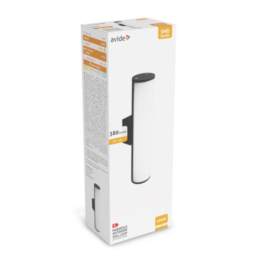 Avide kültéri fali lámpa Marseille Vízszintes LED 8W NW IP54 (AOLW8WLED-MARH)