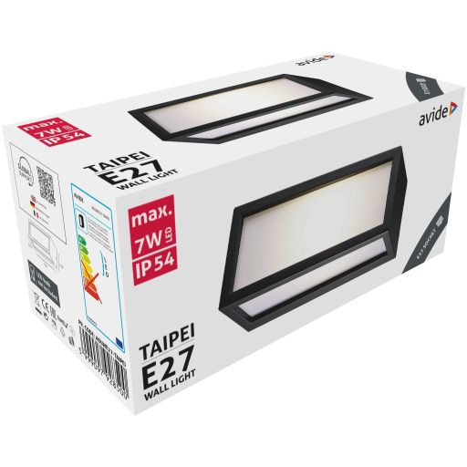 Avide kültéri fali lámpa Taipei 1xE27 IP54 (AOLWE27-TAIPEI)