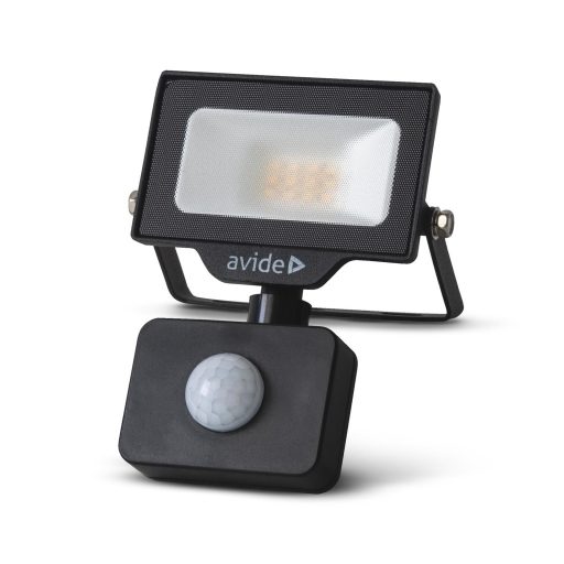 Avide LED Opál Reflektor Slim SMD 10W NW 4000K Mozg.érz. PIR Gyorscsat. (ARFFLNW-10WQC-PIR)