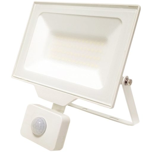 Avide LED Opál Reflektor Slim SMD 50W NW 4000K Mozgásérzékelős PIR Fehér (ARFFLNW-50W-PIR-W)