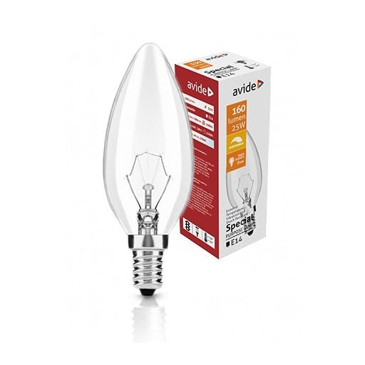 Speciális Izzó C35 25W E14 WW (Avide hőálló) (ASC14WW-25W)