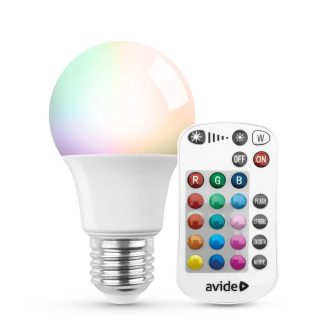   Avide Smart LED Globe A60 9.7W RGB+W 2700K IR Távirányítóval (ASG27RGBW-9.7W-RC)