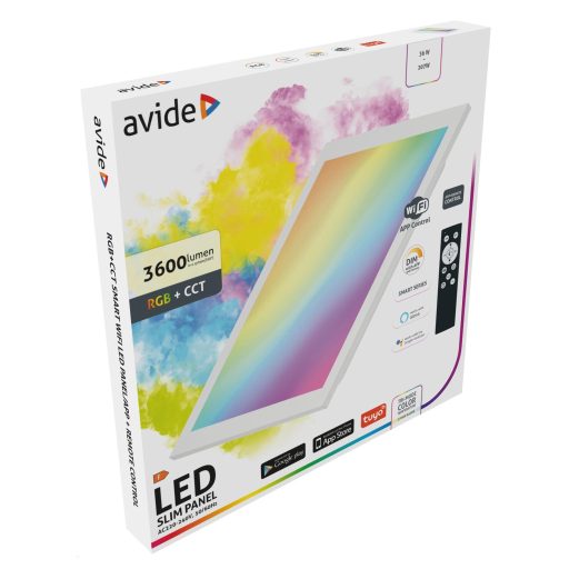 Avide LED Slim Panel 600x600x60mm 36W RGB+CCT (ASLP600-36W-RGBCCT)