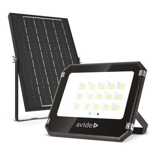 Avide LED Szolár Reflektor 100W CCT különálló napelemmel, távirányítóval (ASOLFLCCT-10AH-SMSP)