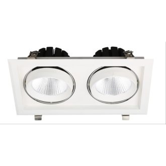   Avide LED Downlight Sein Négyzetes 2x30W IP20 5600lm 15° WW 3000K (ATDL15WW-2X30-SE)