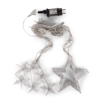   Entac Karácsonyi Függöny IP44 138 LED 12db csillag 8F + időzítő 2x1m IR távirányítóval (ECCL-138-SS-2X1)