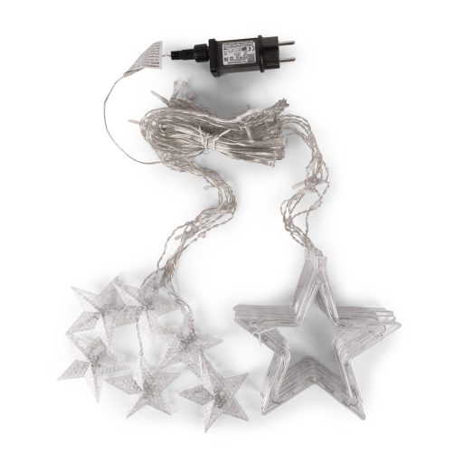 Entac Karácsonyi Függöny IP44 138 LED 12db csillag 8F + időzítő 2x1m IR távirányítóval (ECCL-138-SS-2X1)