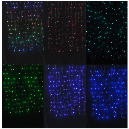 Entac Karácsonyi Függöny IP44 144 LED RGB 8x8 Funkció 1x1.5m IR távirányítóval *Sérült csomagolás* (ECCL-144-RGBIR-SCS)