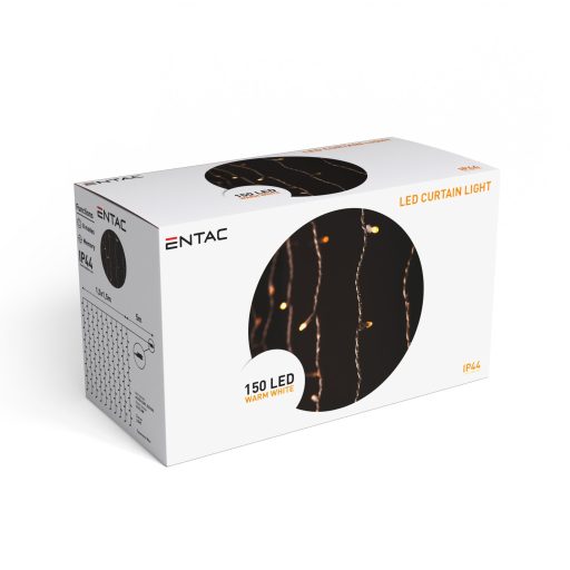 Entac Karácsonyi Függöny IP44 150 LED 1.5x1.5m 8F (ECCL-150WW)