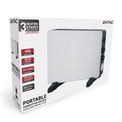 Entac Konvekciós fűtőtest Időzítővel Slim 2000W (ECHS2KW-T)