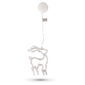   Entac Karácsonyi Ablakdekoráció Rénszarvas 10 LED WW 3xAAA nt. (ECL-10-WLD-RD)