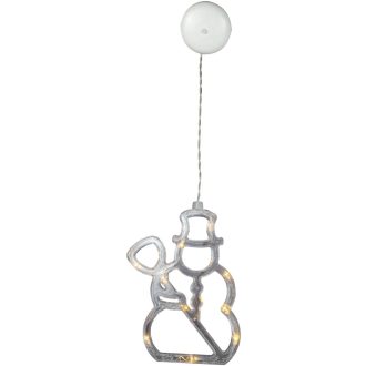   Entac Karácsonyi Ablakdekoráció Hóember 10 LED WW 3xAAA nt. (ECL-10-WLD-SM)