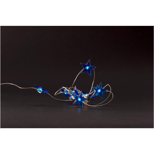 Entac Karácsonyi Beltéri Füzér Kék csillag 10 LED WW 1,3m (2AA nt.) (ECL-BS-10WW)