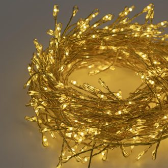   Entac Karácsonyi IP44 400 LED Fürtös Arany Drótfüzér WW 6.7m (ECL-MG400WW-FS)