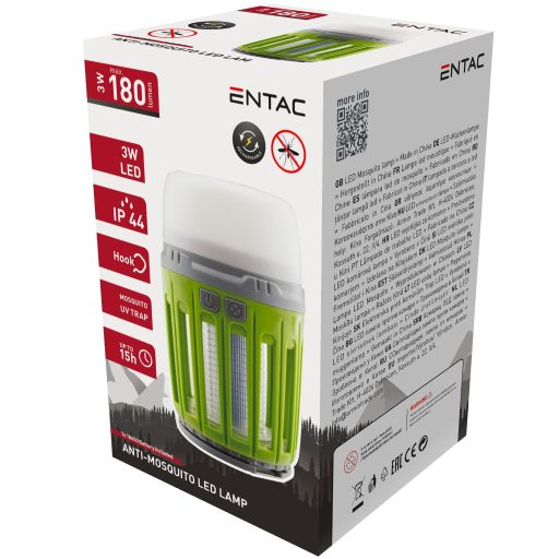 Entac Kempinglámpa Moszkító Plasztik Zöld (ECL-MOSQ-PL)